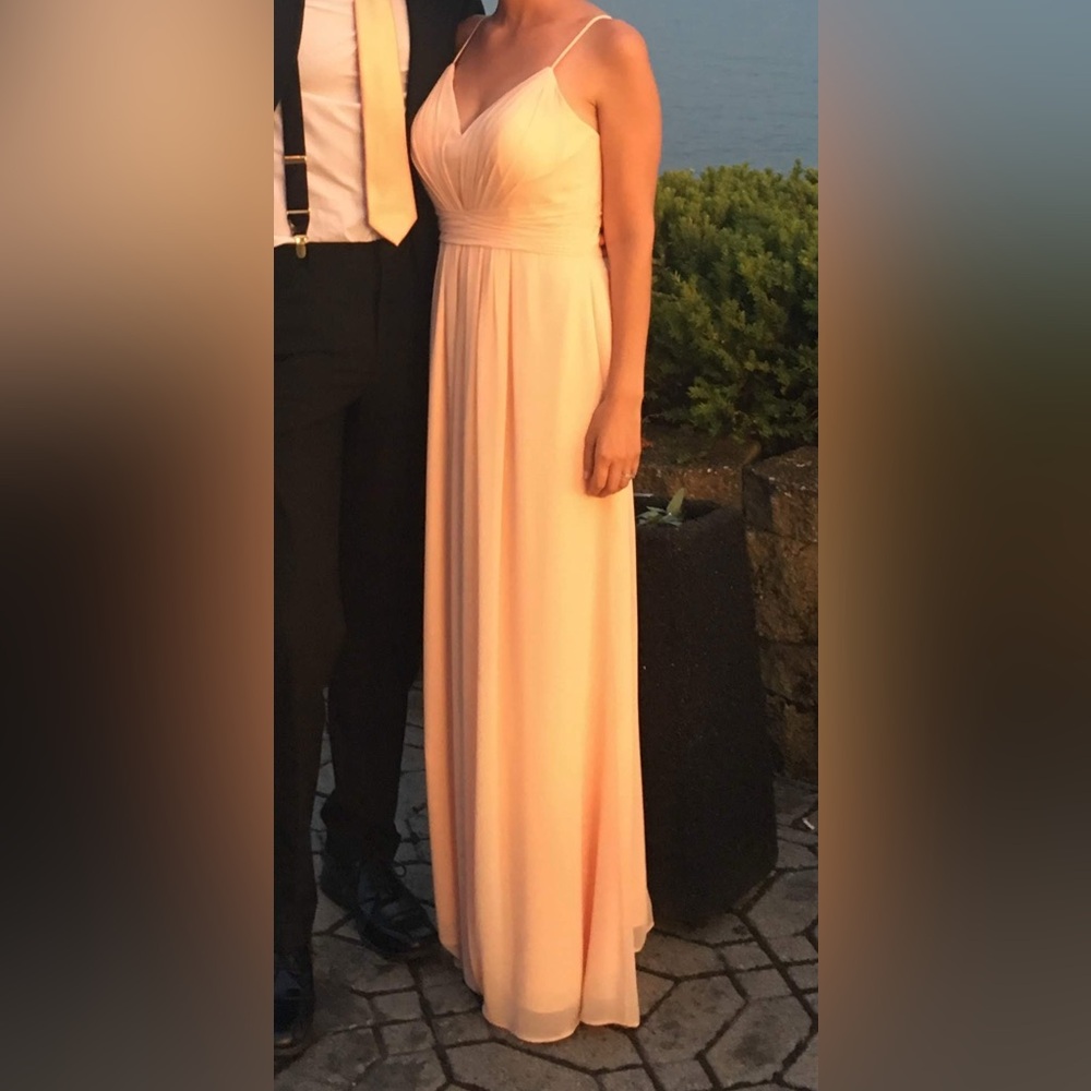 Kenneth Winston Creamy Peach Evening Gown